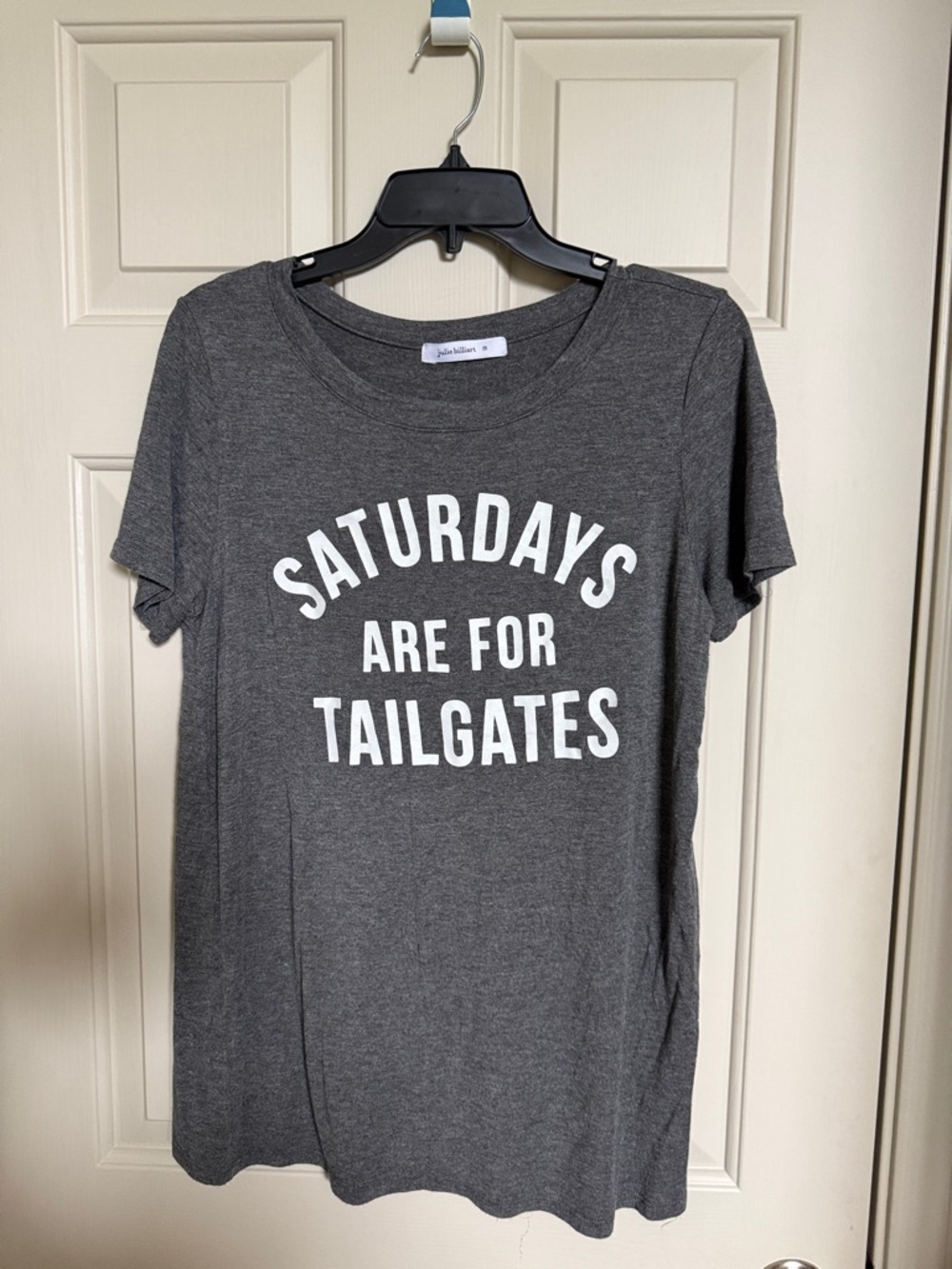 Saturdays Are For Tailgates Gray Short Sleeve Tee